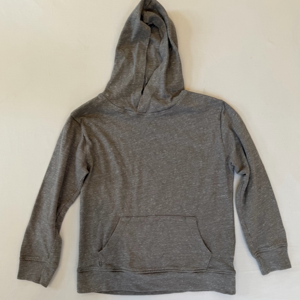 Gap Kids Cotton/Polyester Heather Gray Pullover Hoodie Size L